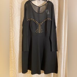 Black with Bronze Studs Dress NWT